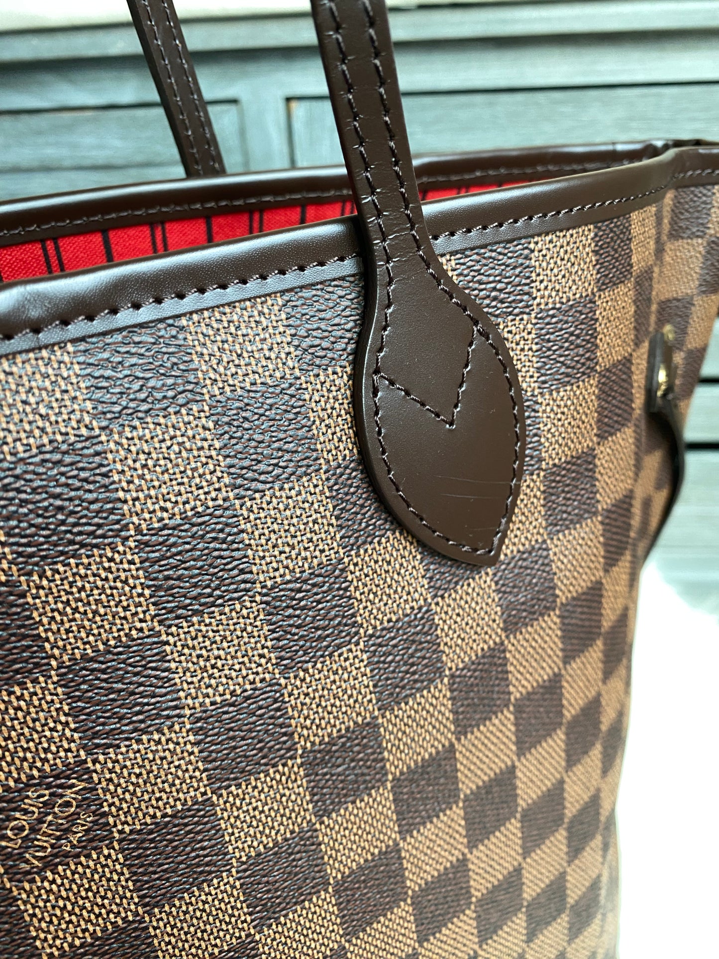 Louis Vuitton Neverfull MM With Pouch Damier Ebene