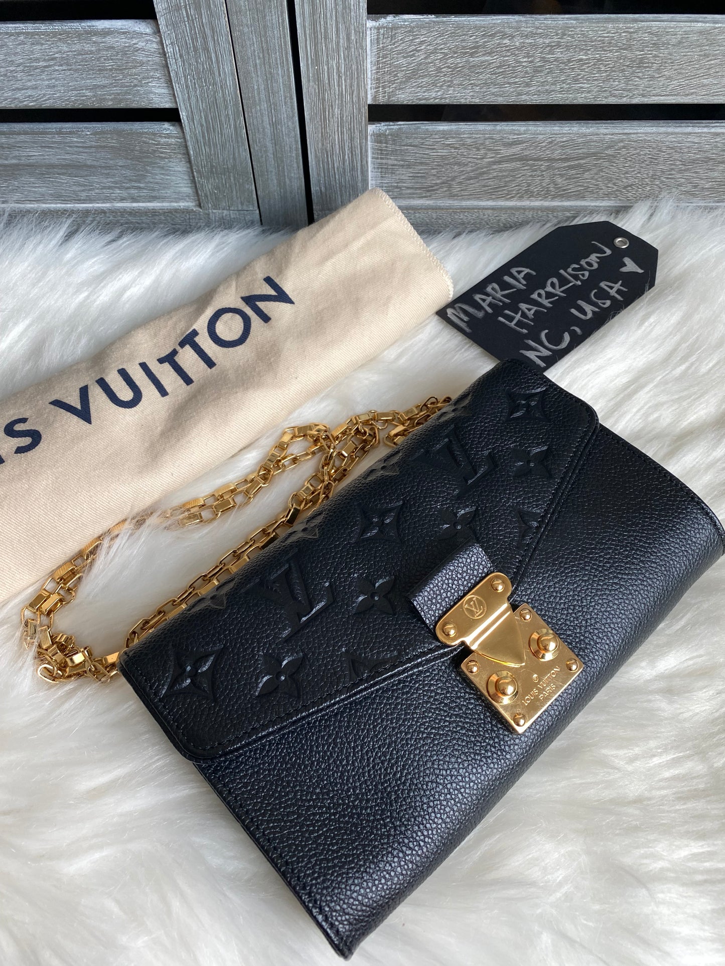 Louis Vuitton Saint Germaine Pochette Monogram Empreinte Leather