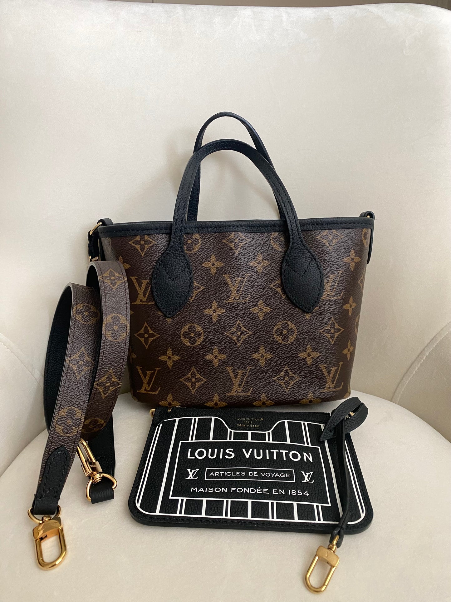 Louis Vuitton Neverfull BB Inside Out Noir