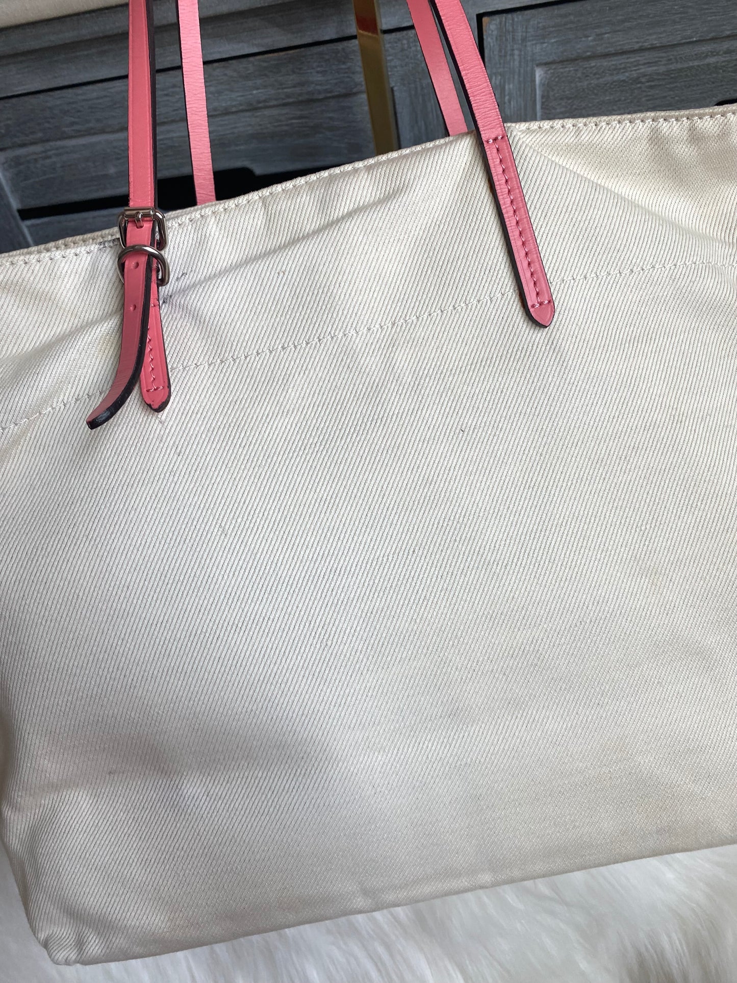 Louis Vuitton Limited Edition Corail Cotton Articles De Voyage Cabas MM Tote Bag