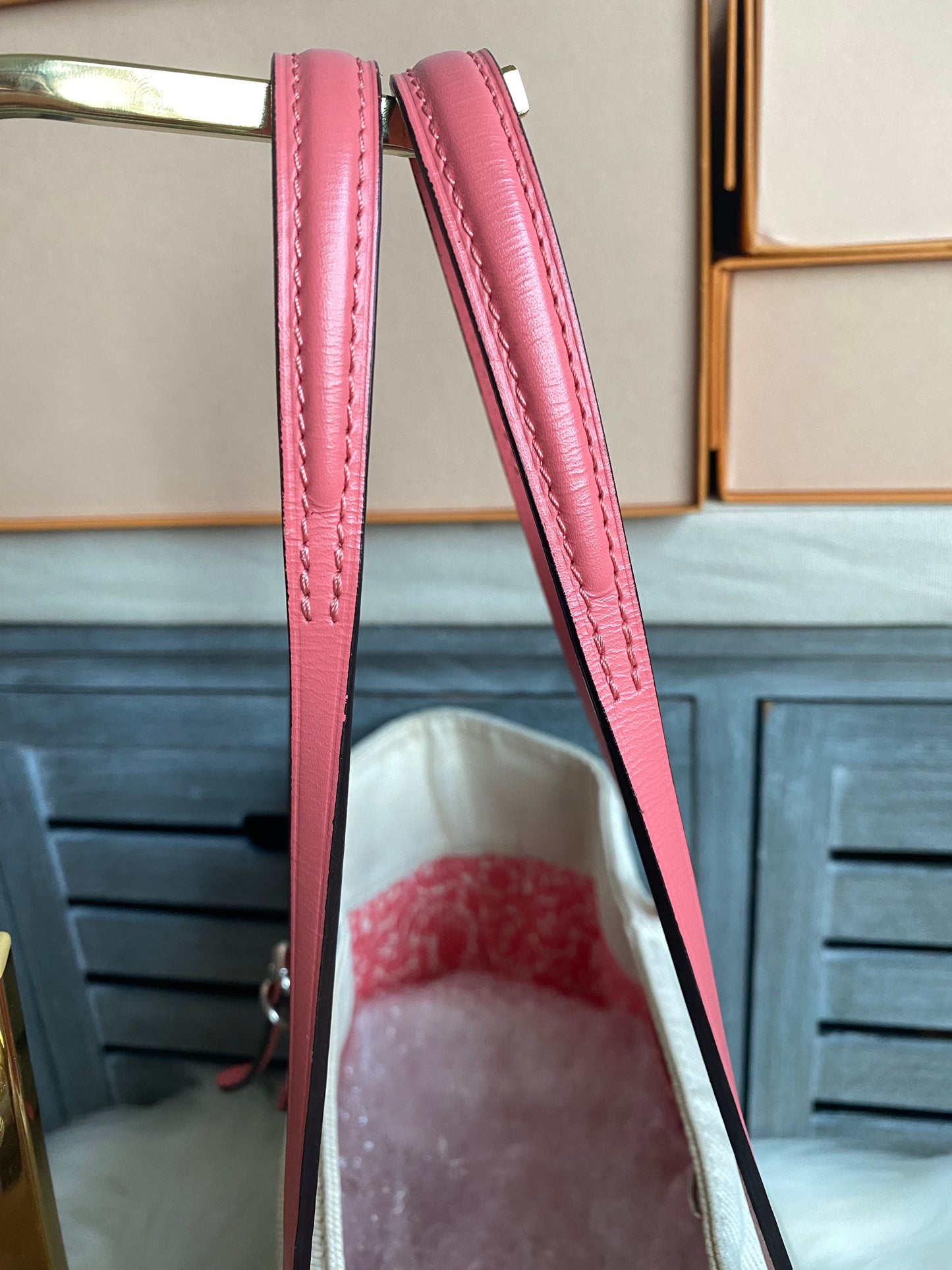 Louis Vuitton Limited Edition Corail Cotton Articles De Voyage Cabas MM Tote Bag