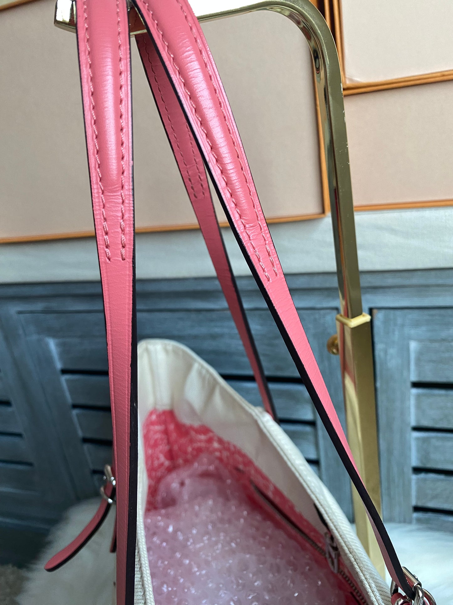 Louis Vuitton Limited Edition Corail Cotton Articles De Voyage Cabas MM Tote Bag