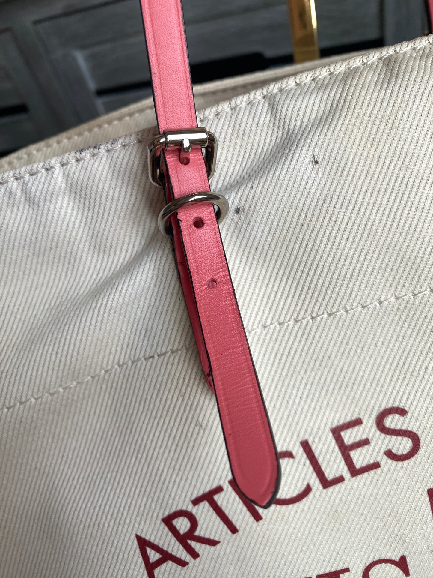 Louis Vuitton Limited Edition Corail Cotton Articles De Voyage Cabas MM Tote Bag