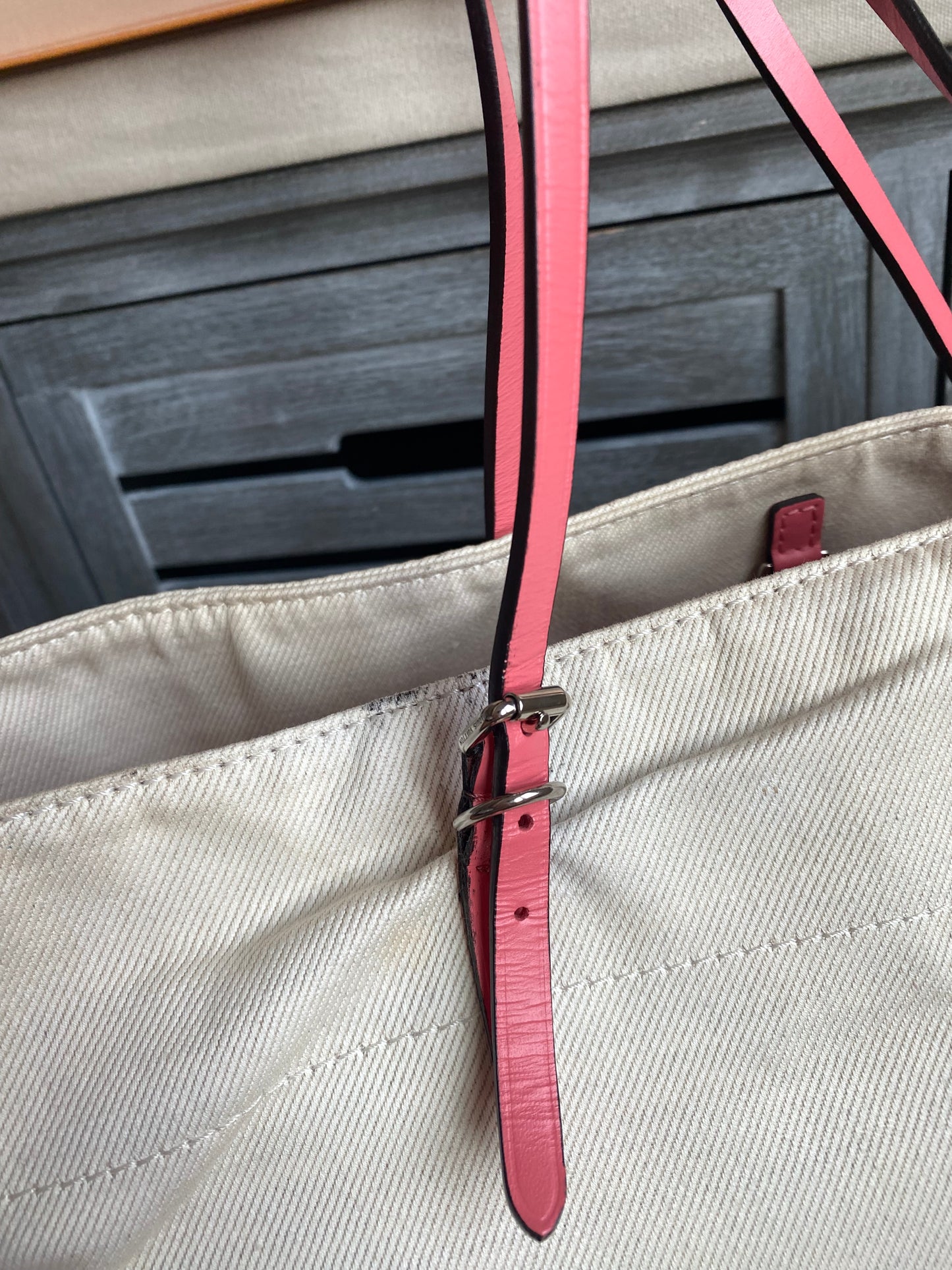 Louis Vuitton Limited Edition Corail Cotton Articles De Voyage Cabas MM Tote Bag