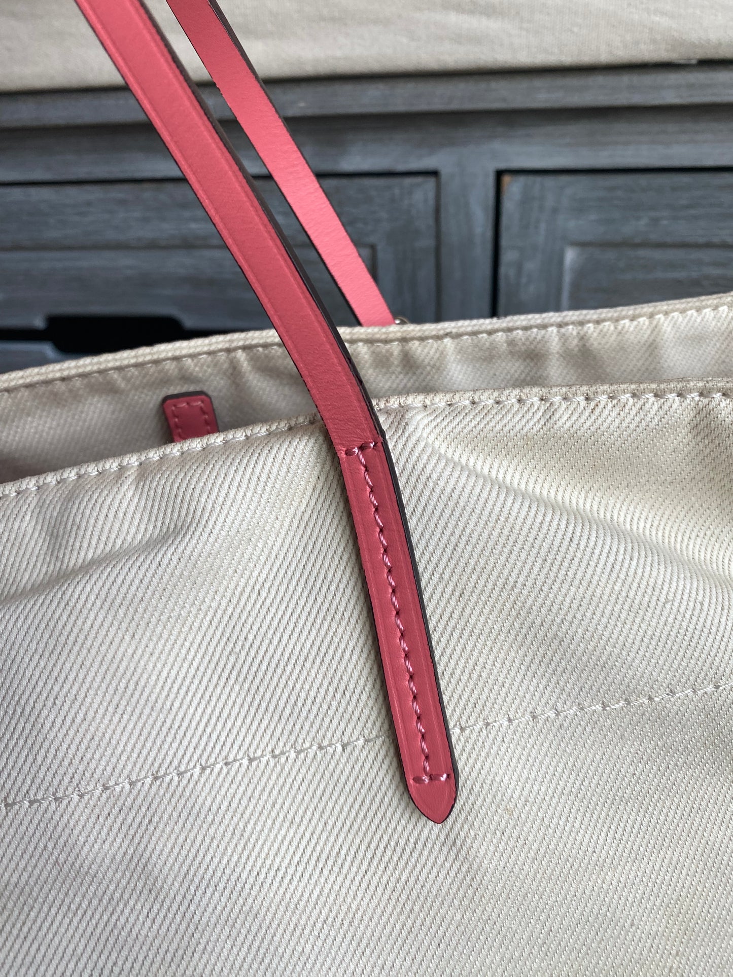 Louis Vuitton Limited Edition Corail Cotton Articles De Voyage Cabas MM Tote Bag