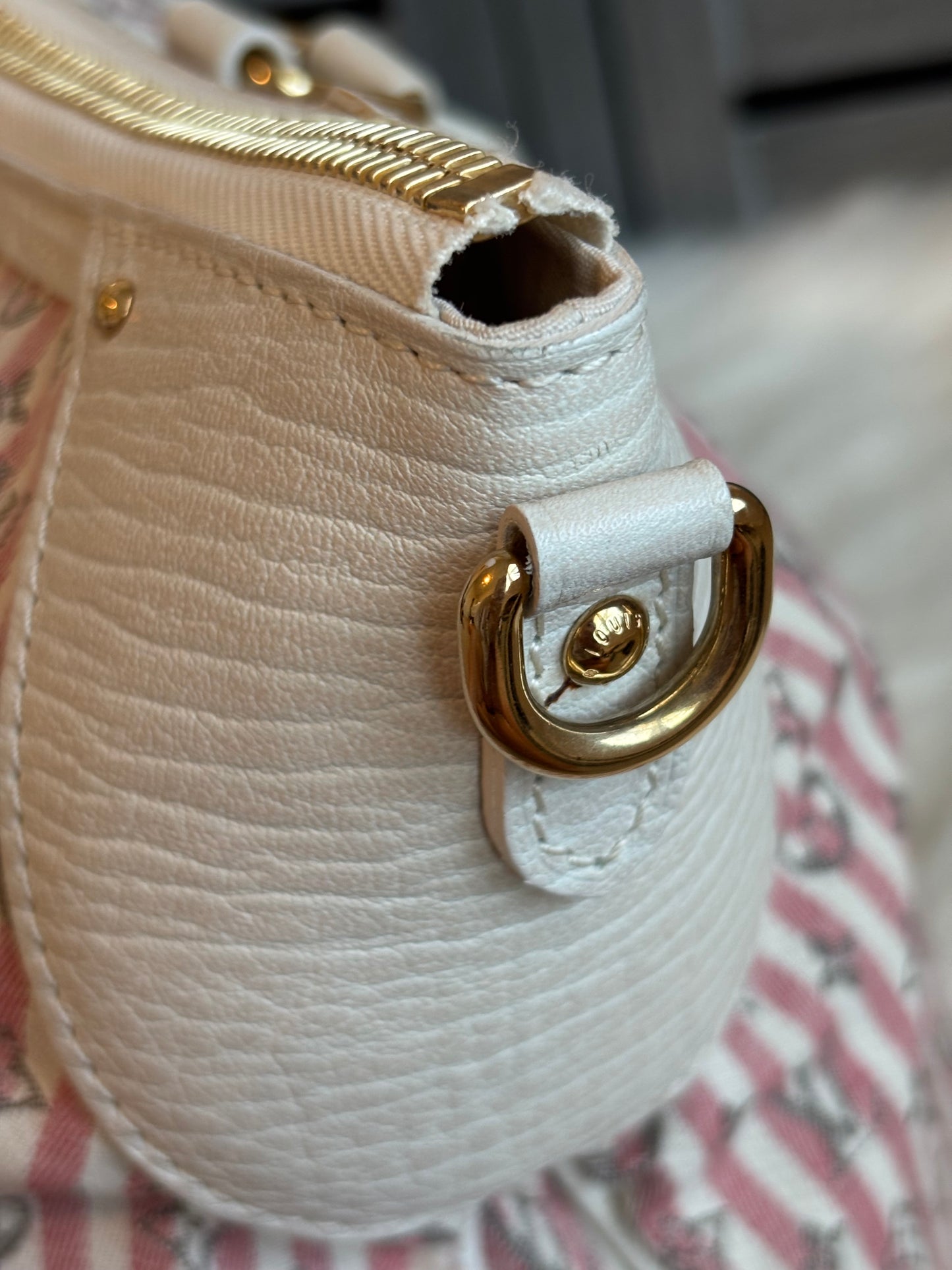 Louis Vuitton Pink/White Mini Lin Croisette Marina GM Bag