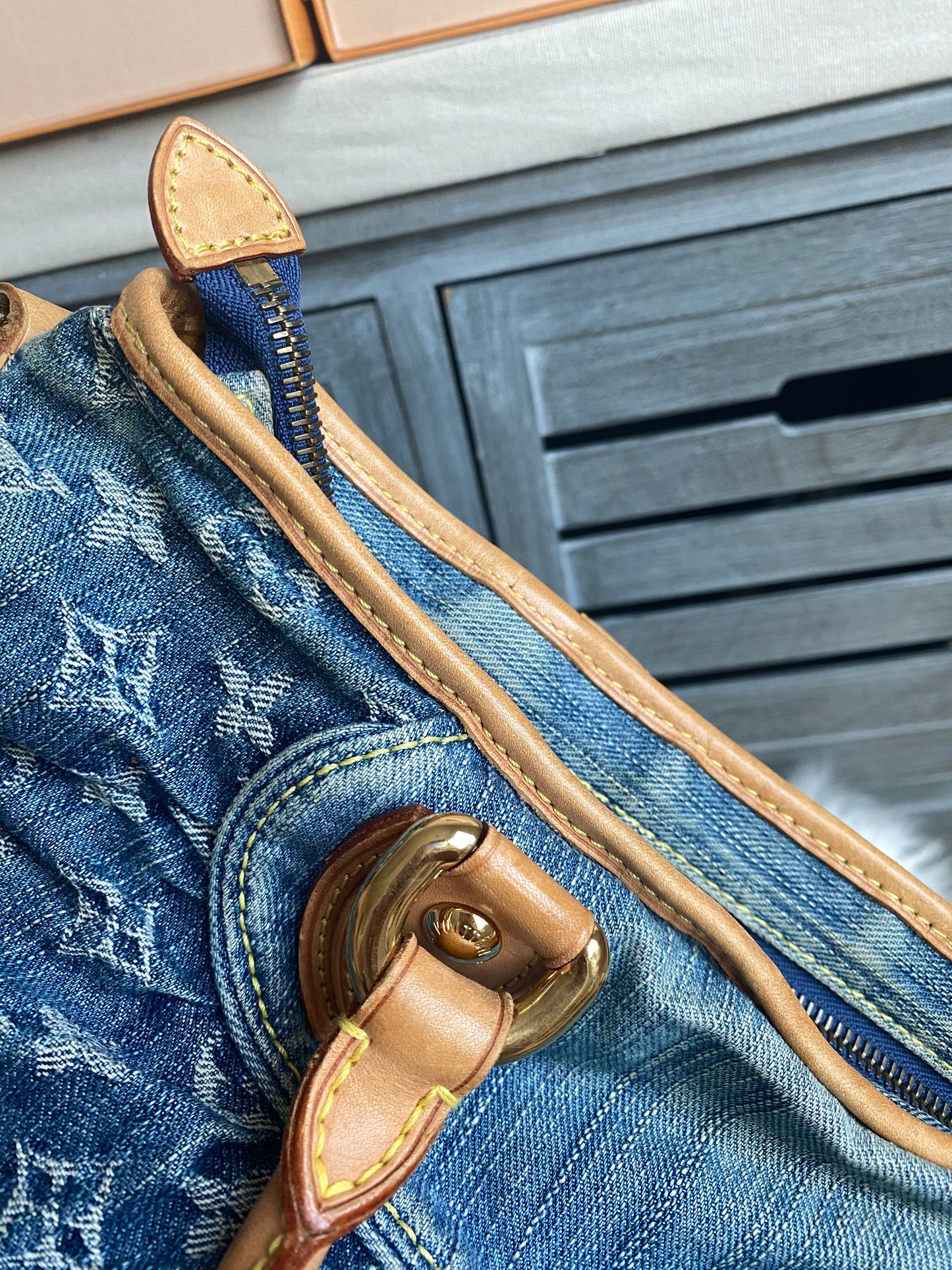 Louis Vuitton Neo Denim Neo Cabby GM Blue