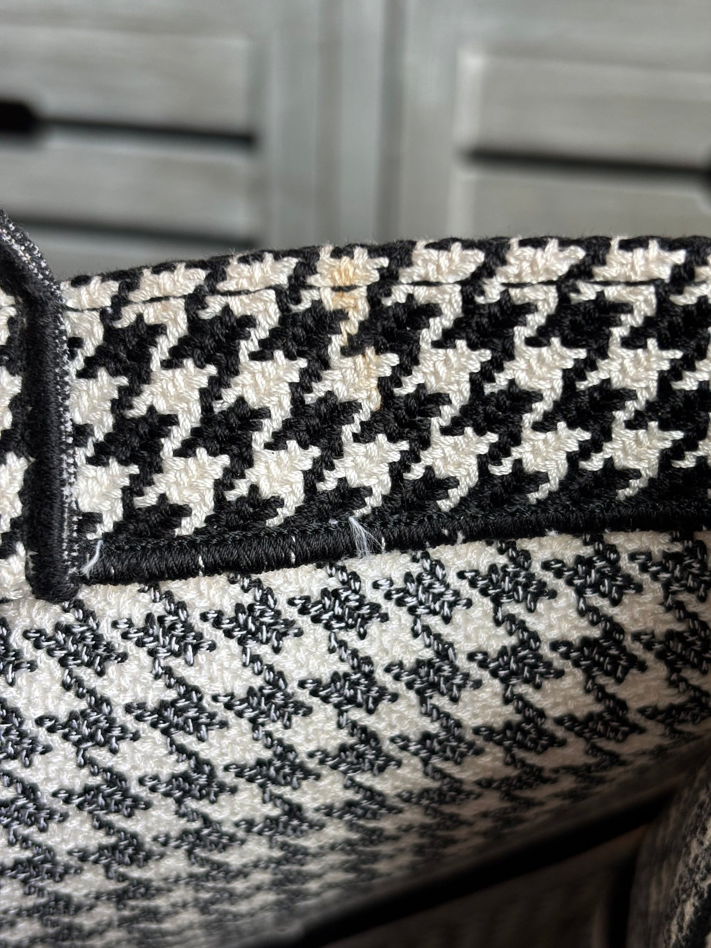 Christian Dior Houndstooth Large Booke Tote