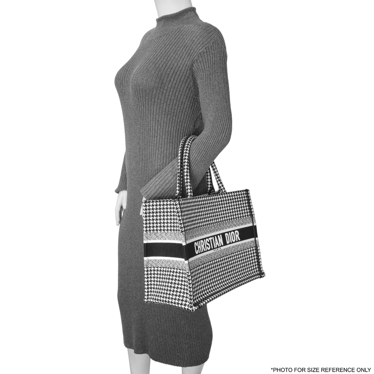 Christian Dior Houndstooth Large Booke Tote
