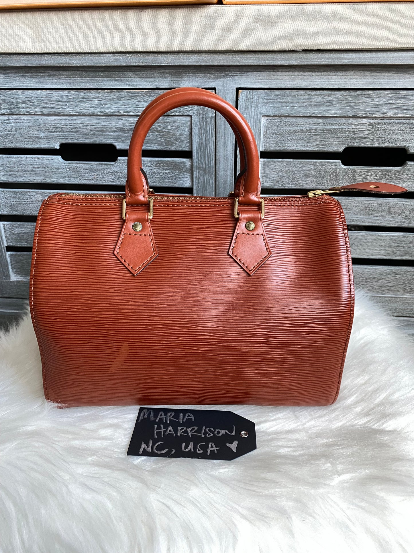 Louis Vuitton Speedy 25 Kenya Brown Epi Leather