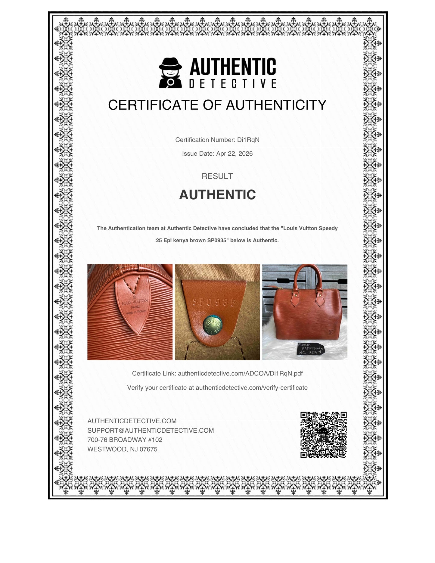 Louis Vuitton Speedy 25 Kenya Brown Epi Leather