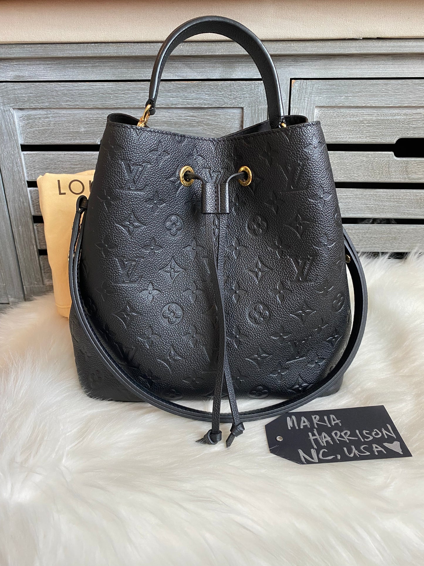Louis Vuitton NeoNoe Black Empreinte