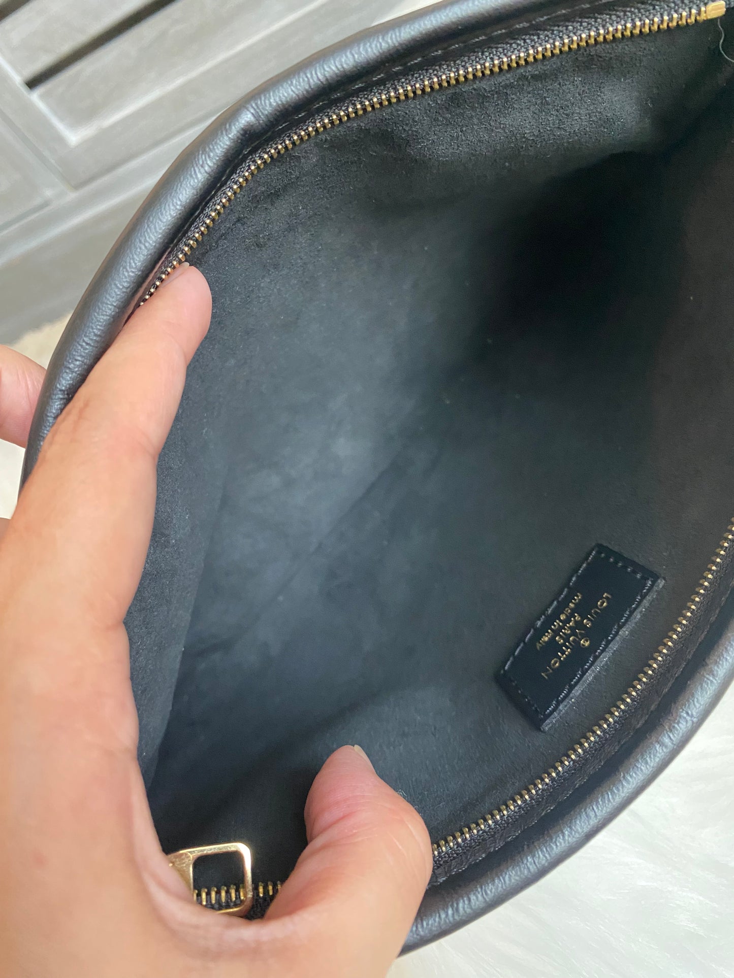 Louis Vuitton Raffia Saint Jacques Tote Noir With Pouch