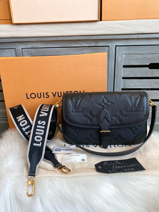 Louis Vuitton Diane Monogram Black Empreinte Leather