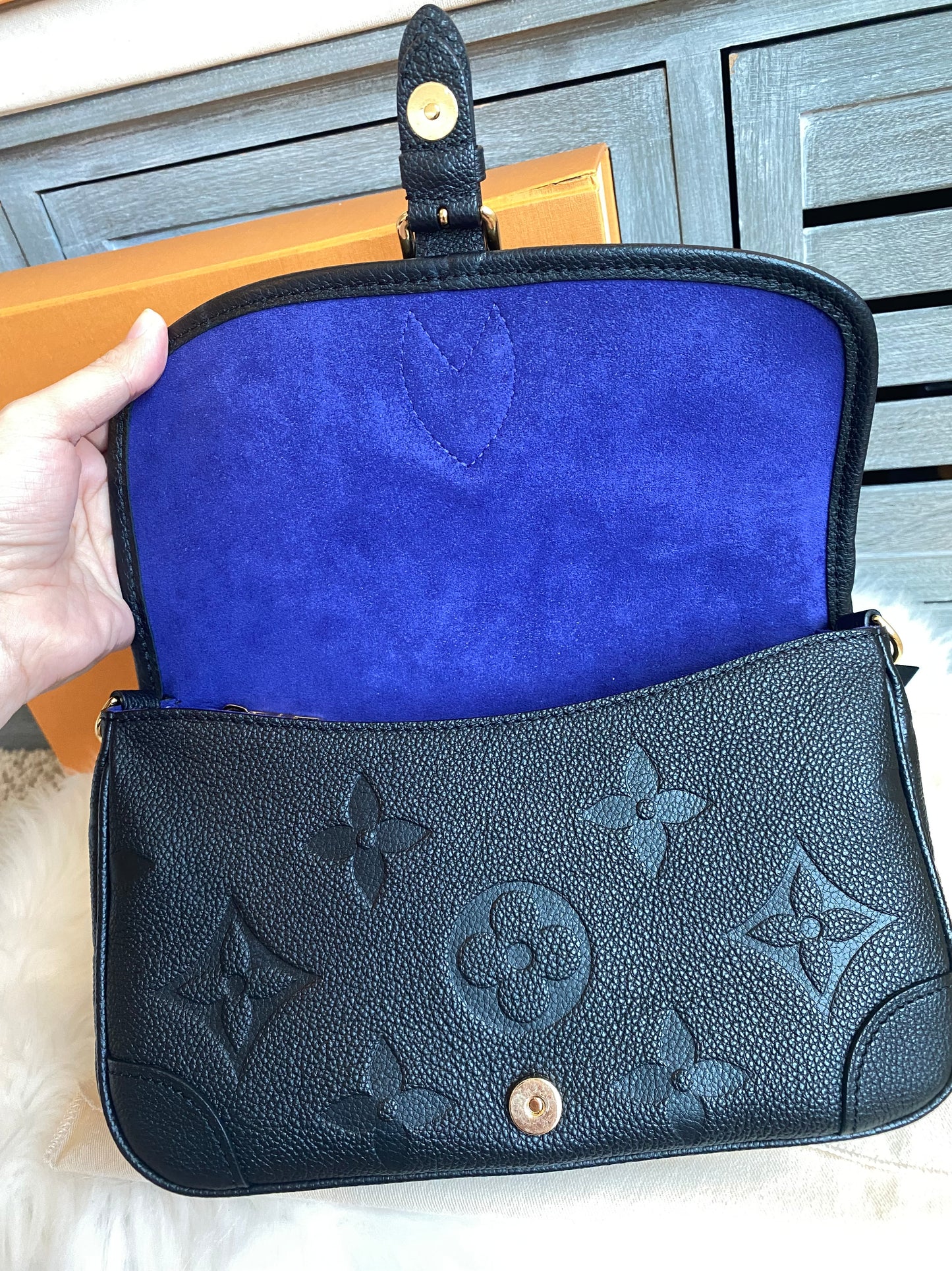 Louis Vuitton Diane Monogram Black Empreinte Leather