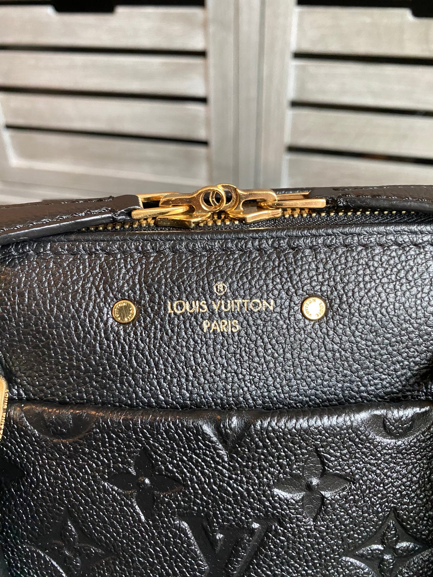 Louis Vuitton Speedy 25 Bandouliere Black Empreinte