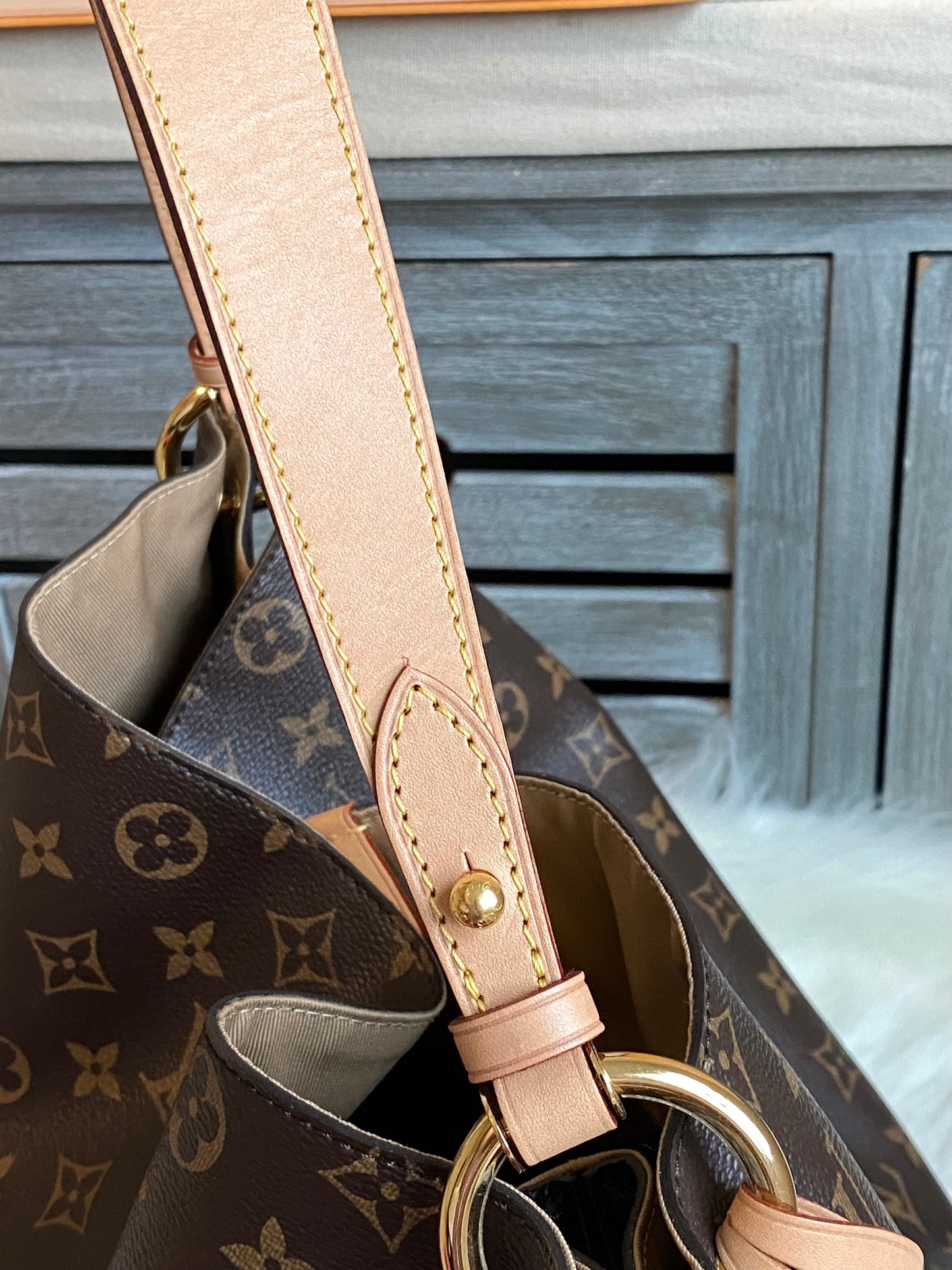 Louis Vuitton Graceful MM Beige Interior