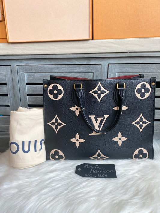 Louis Vuitton OnTheGo MM Black/Beige