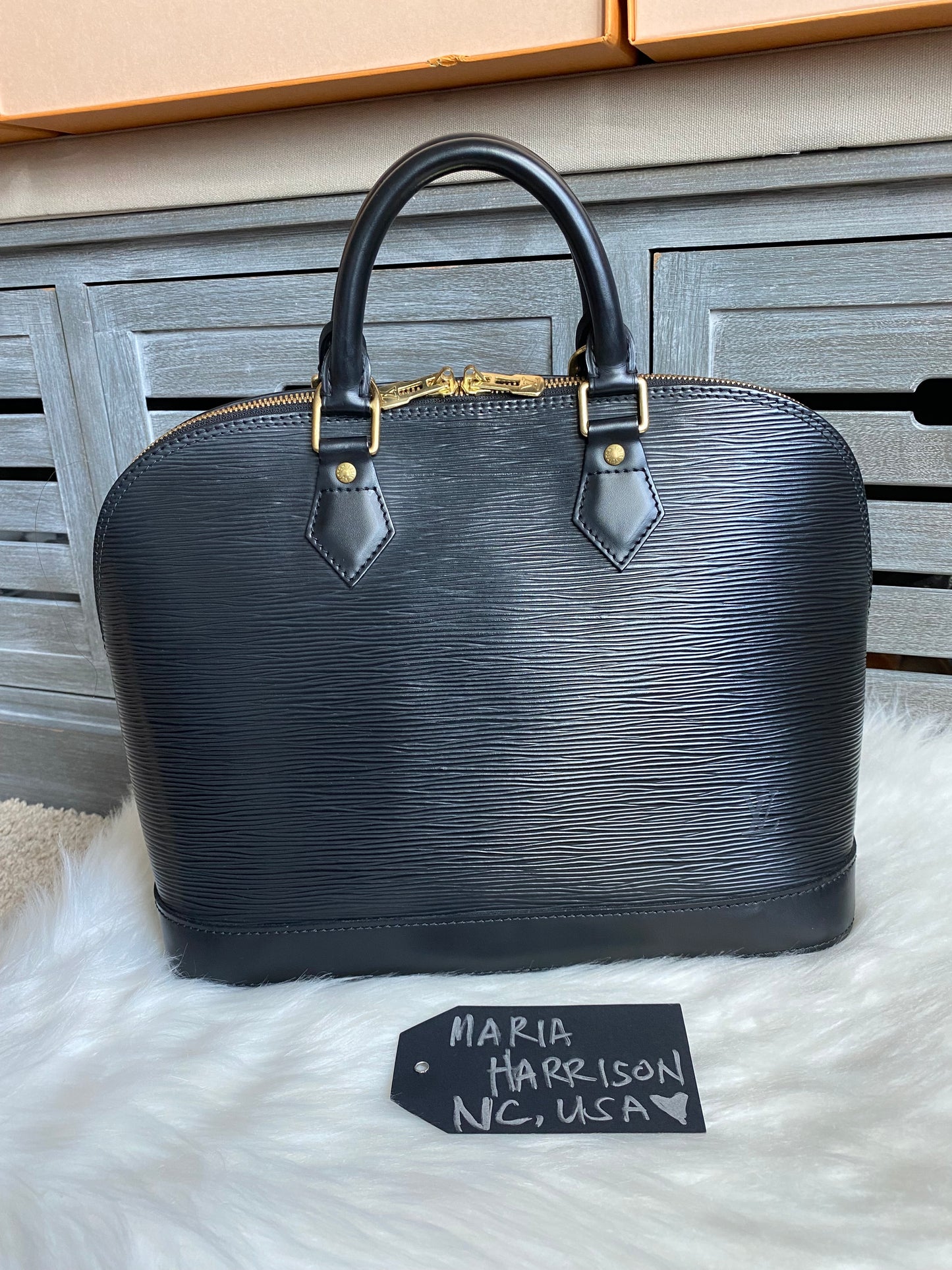 Louis Vuitton Alma PM Black Epi Leather