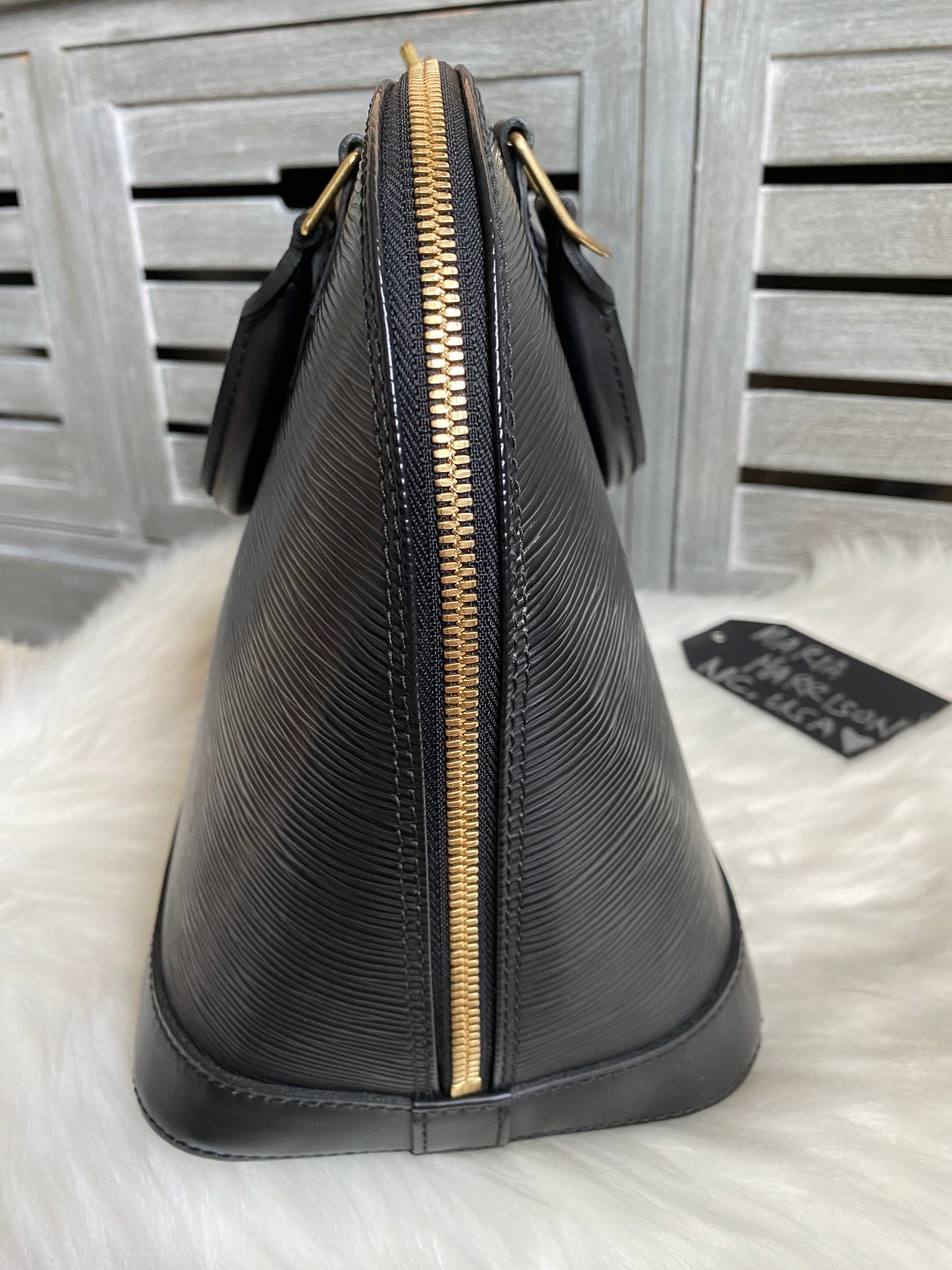 Louis Vuitton Alma PM Black Epi Leather