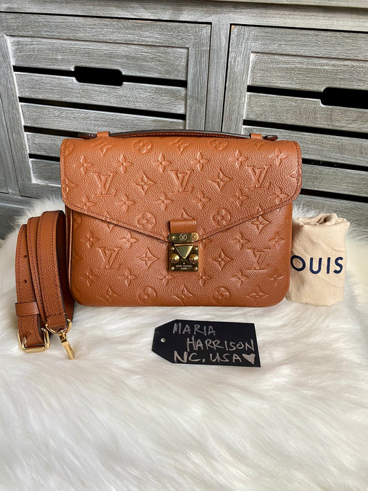 Louis Vuitton Pochette Metis Empreinte Leather - Cognac