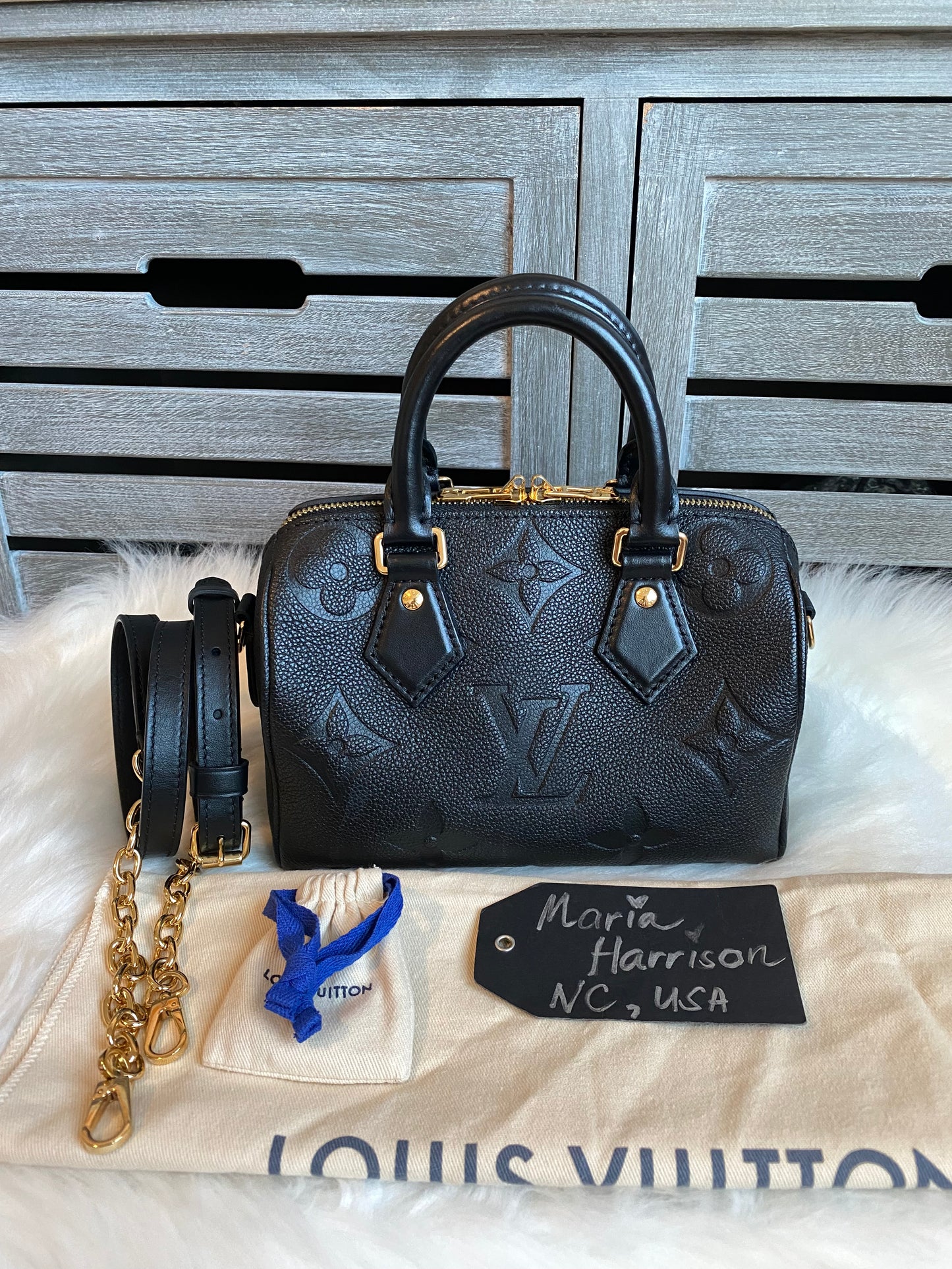 Louis Vuitton Speedy 20 Bandouliere Black
