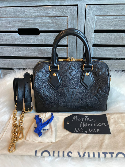 Louis Vuitton Speedy 20 Bandouliere Black