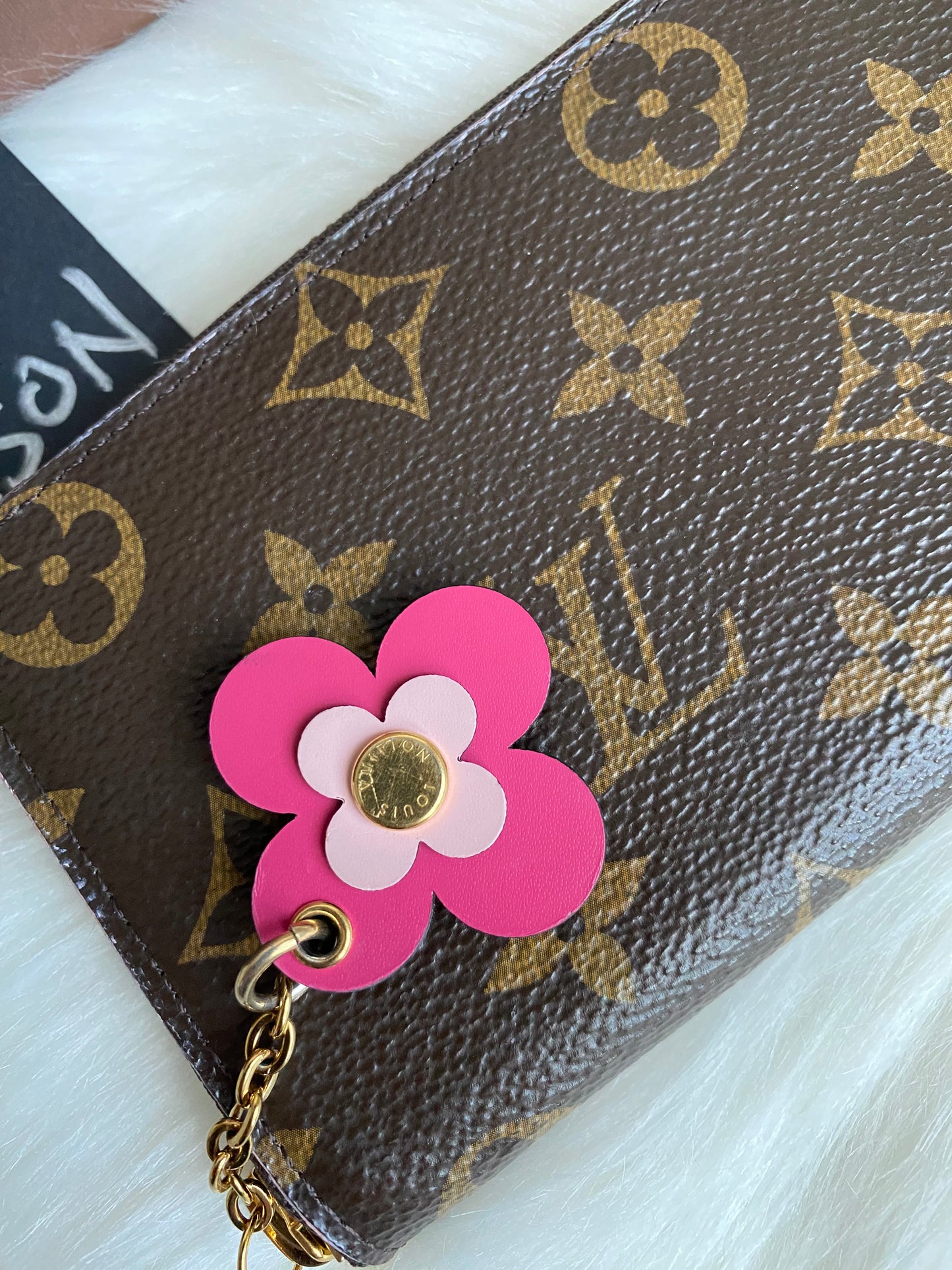 Louis Vuitton Clemence Bloom Flower Zip Wallet