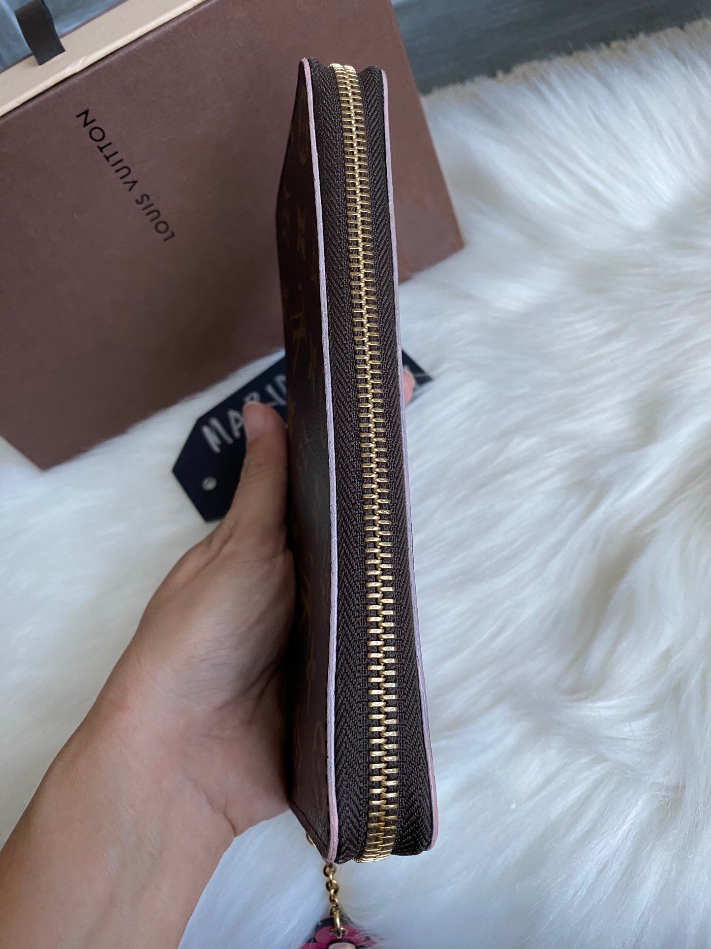 Louis Vuitton Clemence Bloom Flower Zip Wallet