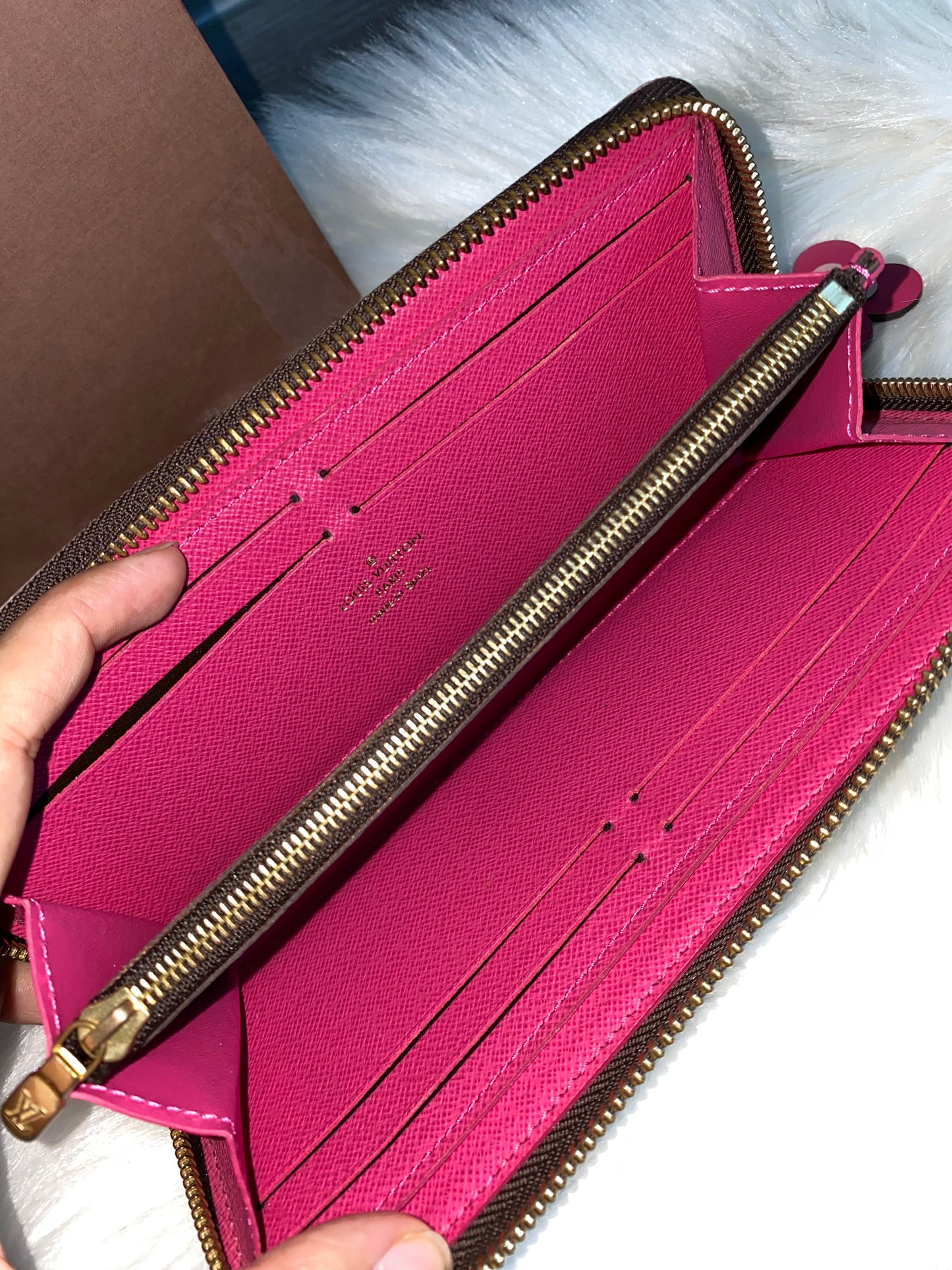 Louis Vuitton Clemence Bloom Flower Zip Wallet