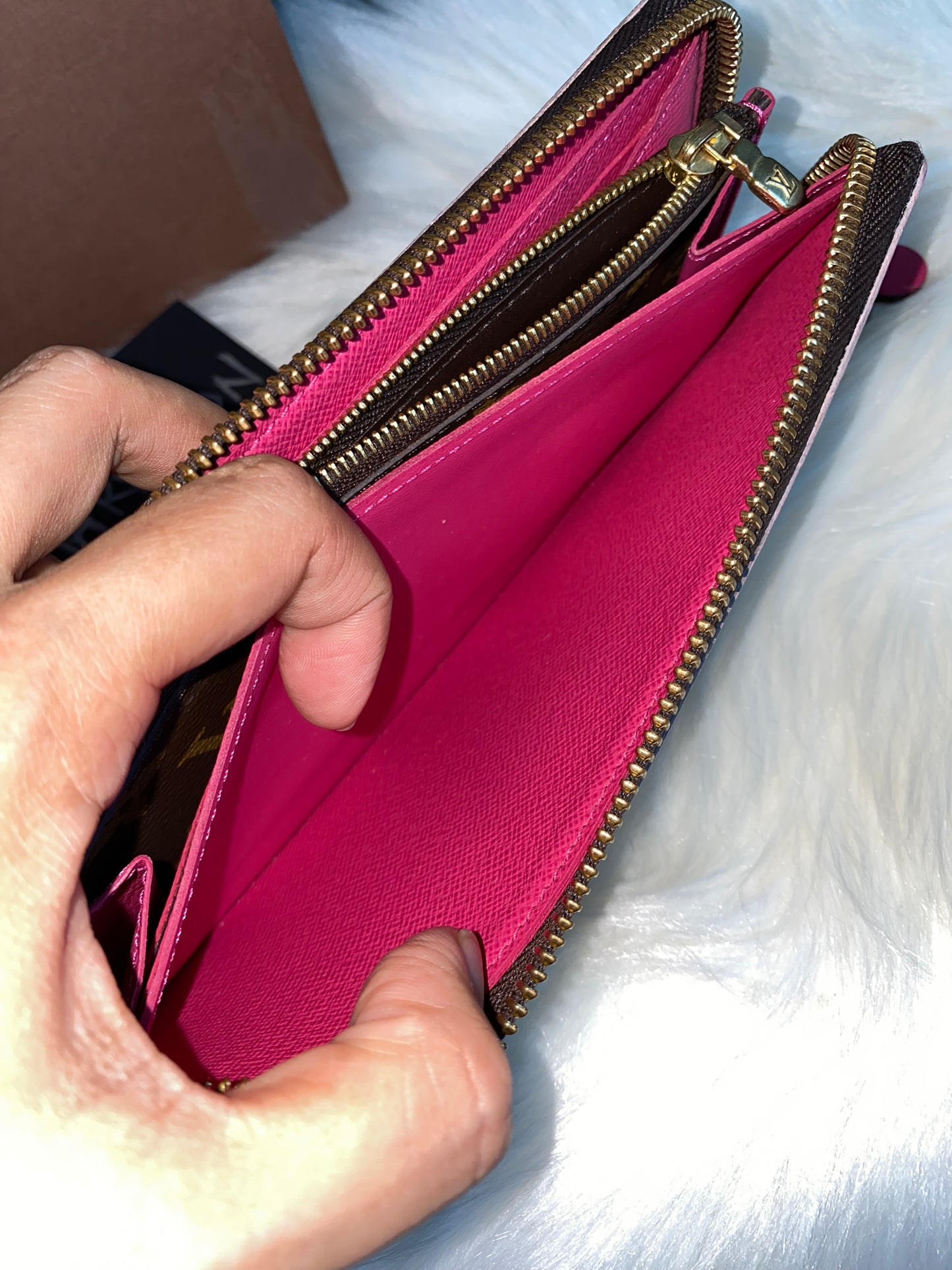 Louis Vuitton Clemence Bloom Flower Zip Wallet