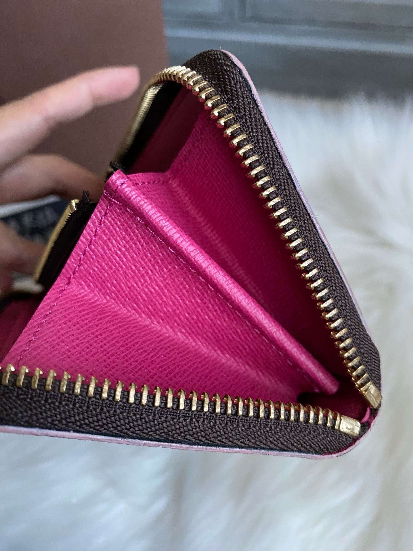 Louis Vuitton Clemence Bloom Flower Zip Wallet