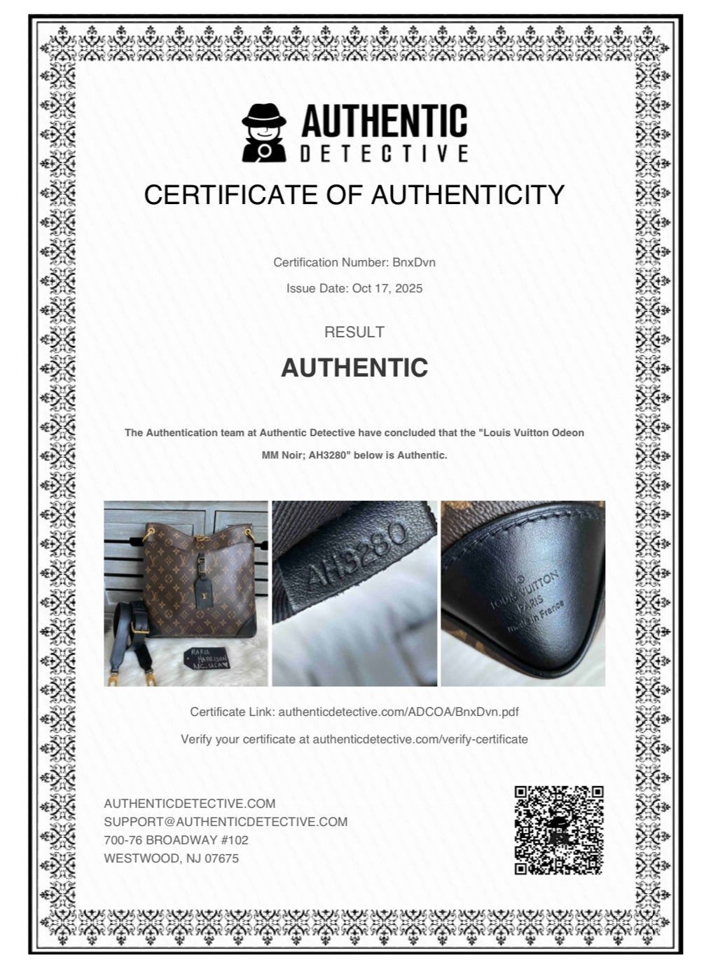 Louis Vuitton Odeon MM Noir