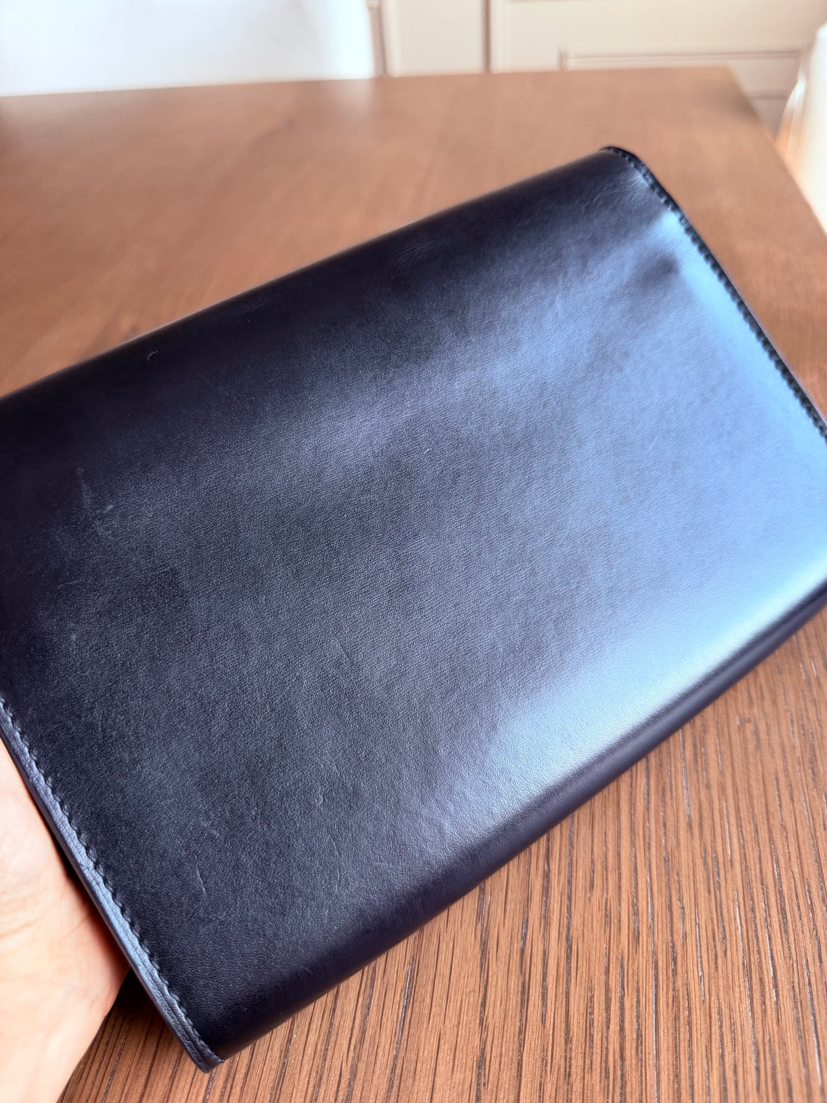 Louis Vuitton Black Calfskin Leather Chain Louise GM Bag