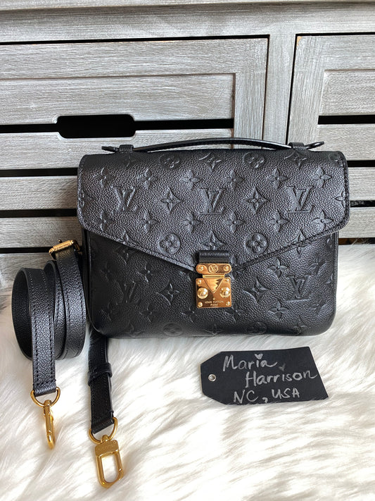 Louis Vuitton Pochette Metis Black Empreinte