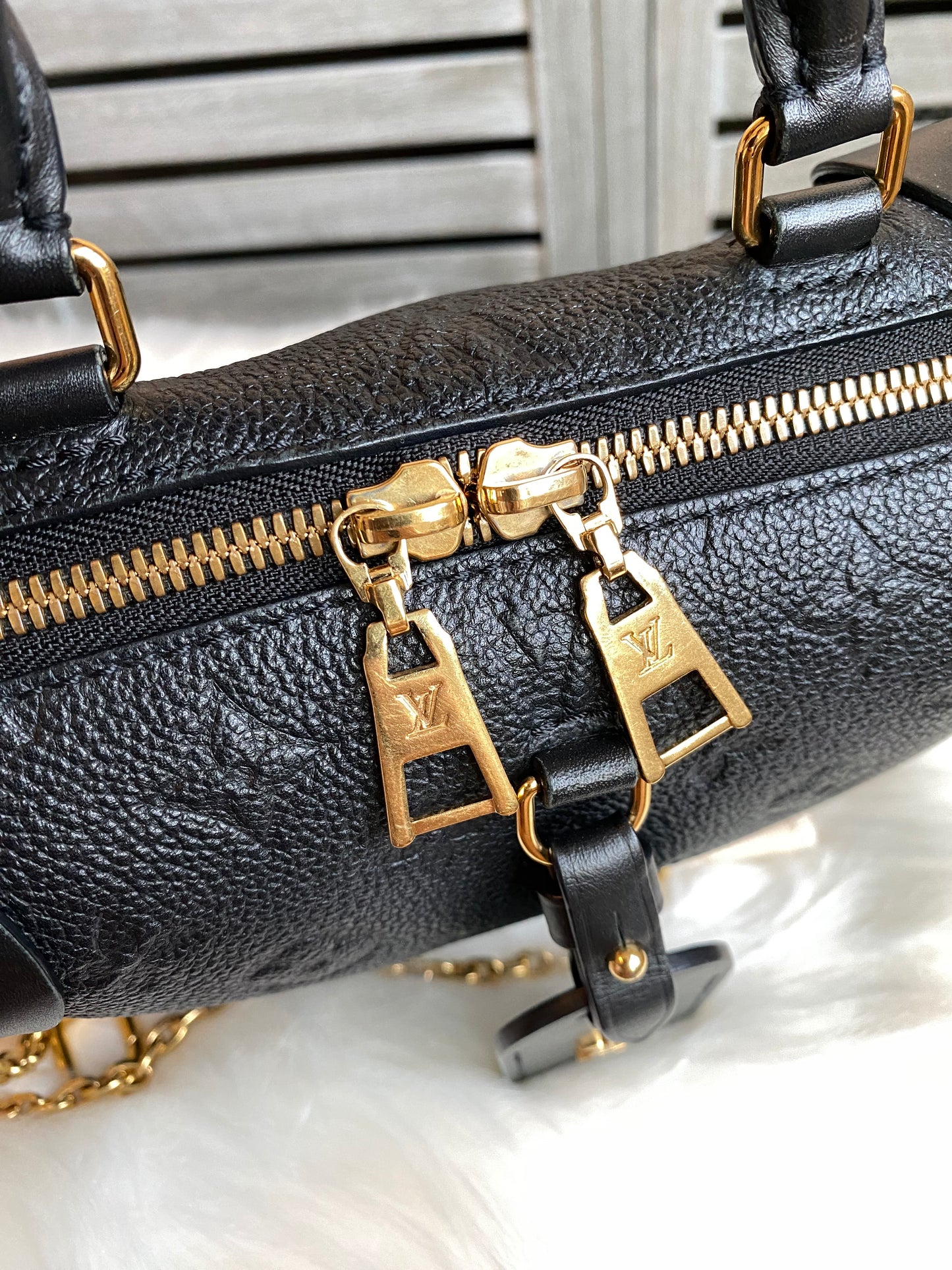 Louis Vuitton Petite Malle Souple Black Empreinte