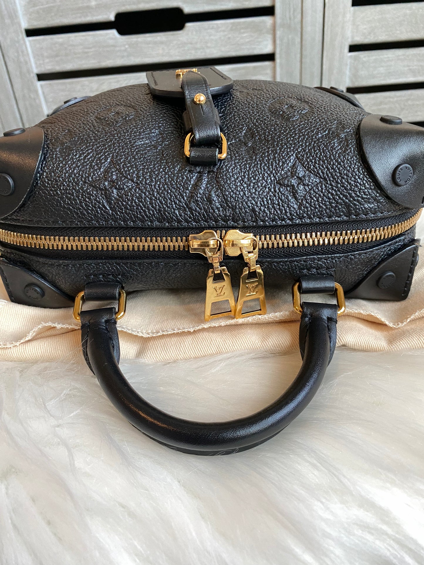 Louis Vuitton Petite Malle Souple Black Empreinte