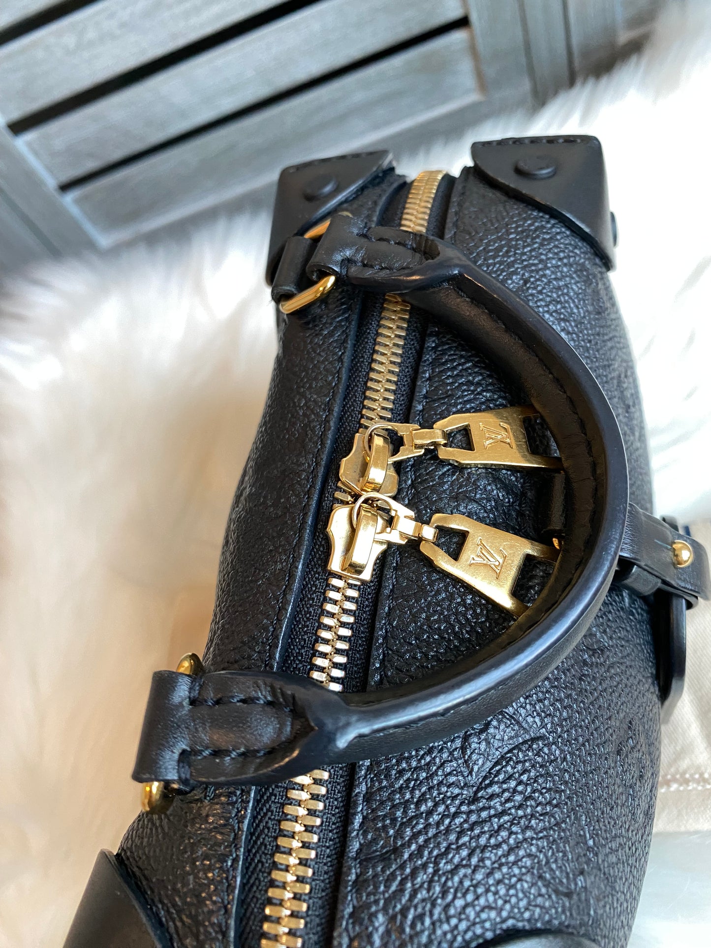 Louis Vuitton Petite Malle Souple Black Empreinte