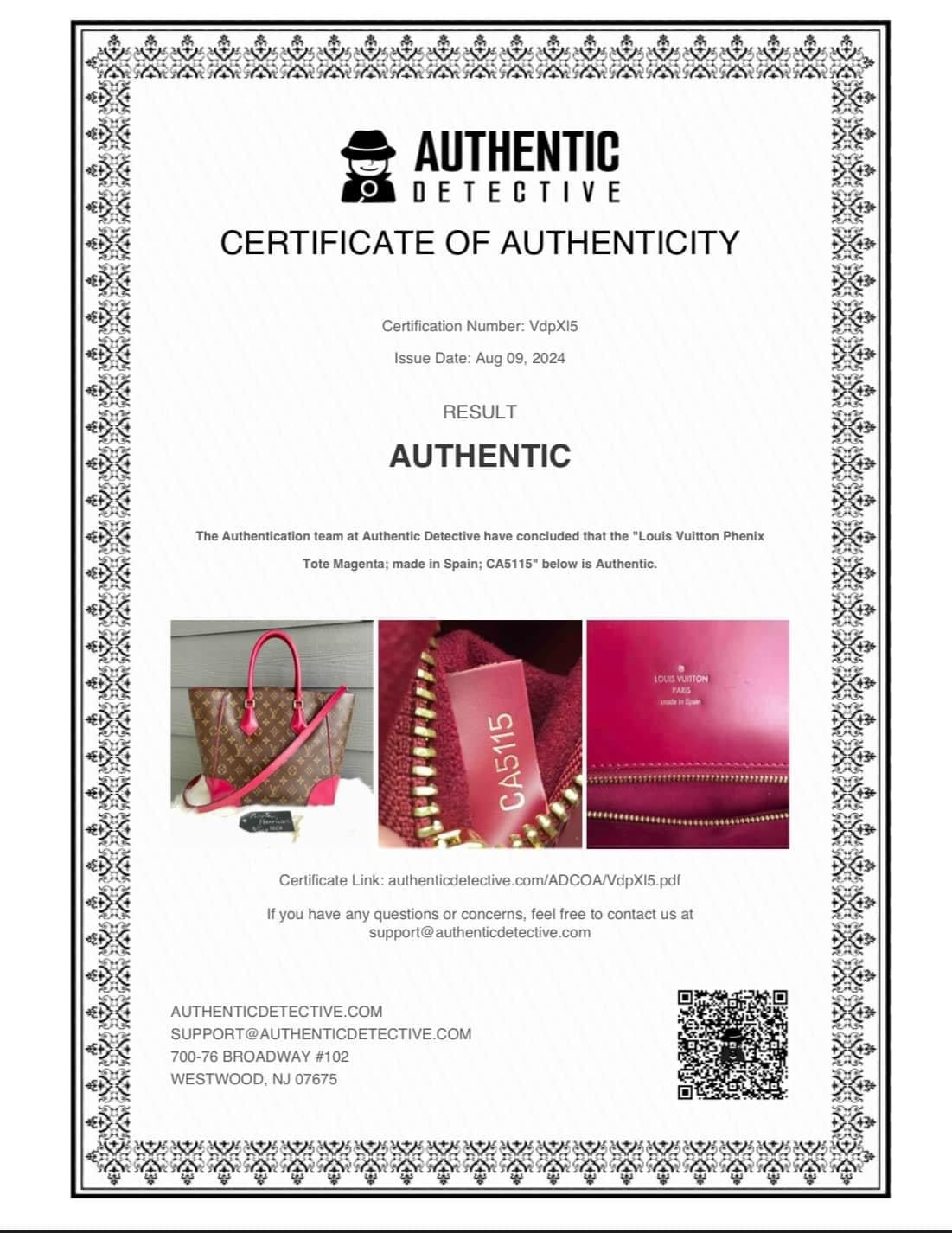 Louis Vuitton Phenix Magenta