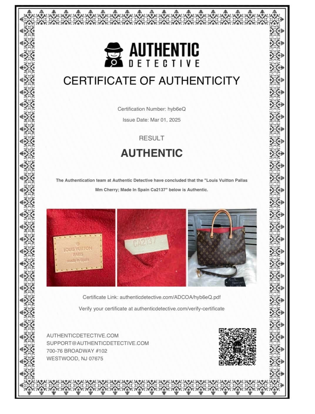 Louis Vuitton Pallas MM Cerise