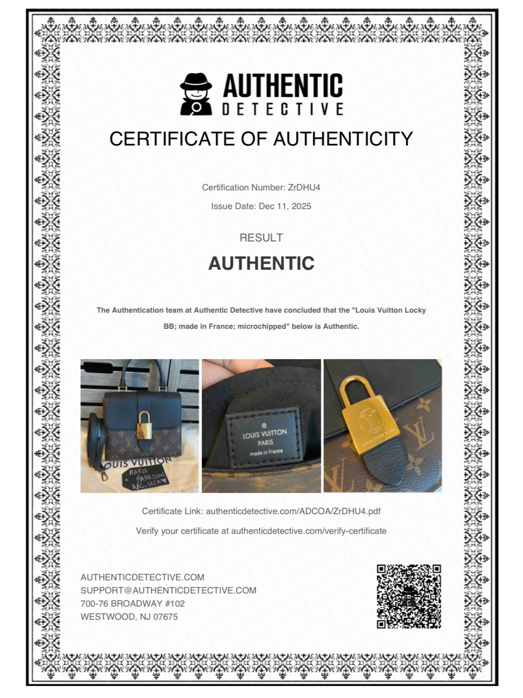 Louis Vuitton Locky BB Black