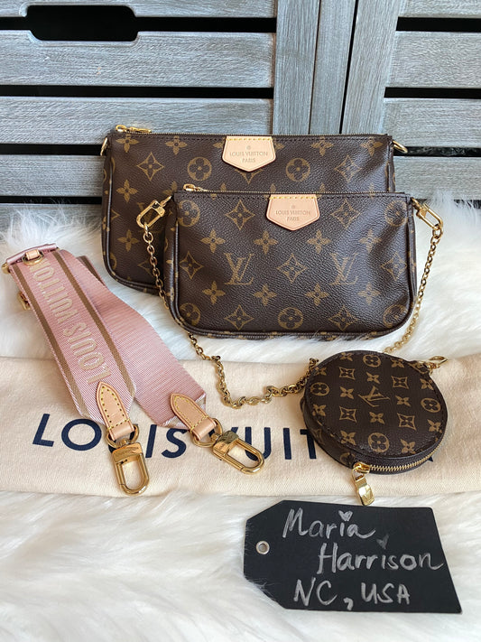 Louis Vuitton Multi Pochette Accessories Pink Strap