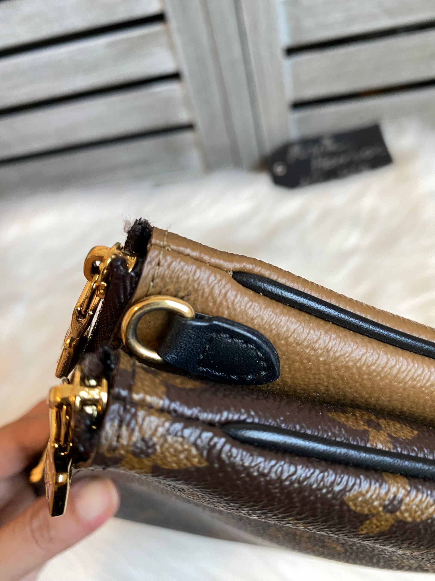 Louis Vuitton Double Zip Pochette Mono Reverse